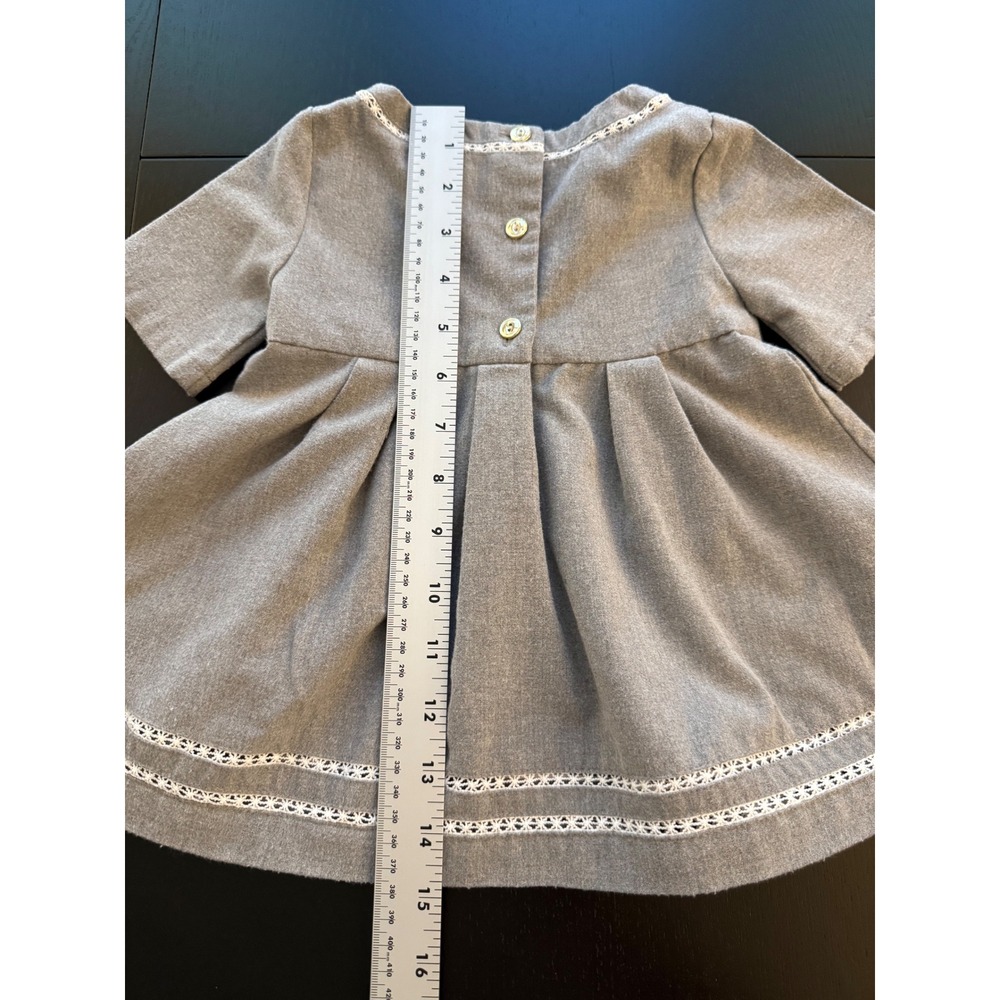 Tahari Bow Dress Toddler Girls 2T Gray Short Sleeve Party Wedding - Picture 9 of 9